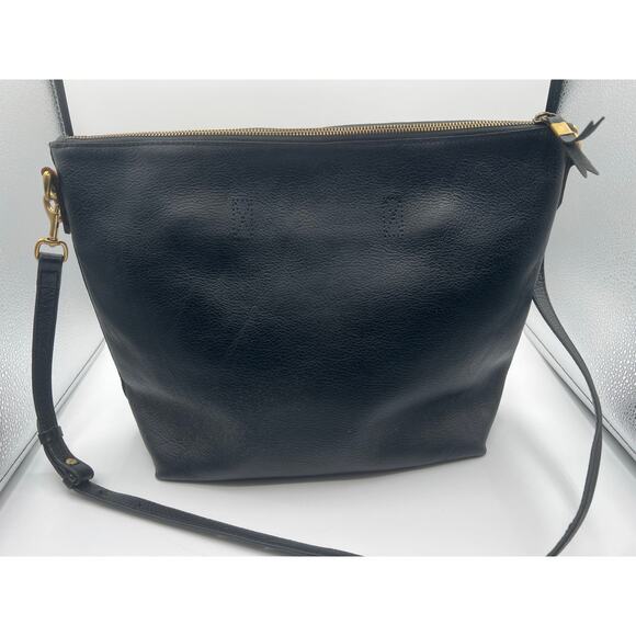 Madewell Shoulder Crossbody 100% Leather Bag Black Large Sized - Picture 2 of 7